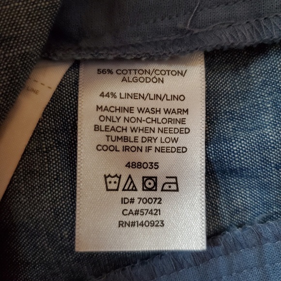 NWT LOFT Scalloped Chambray Shorts - Picture 8 of 8